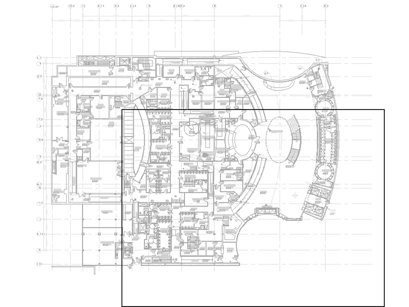Kodak Theatre (Academy Awards Theatre): Level 1 floor plan overview